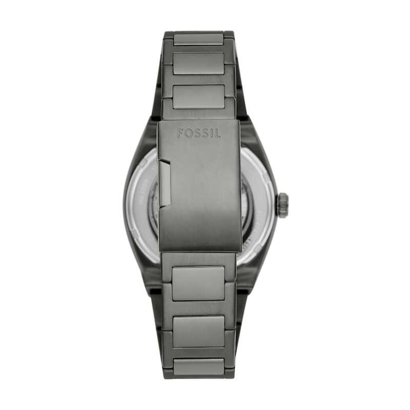 Main Image 2 of Men’s Fossil Everett Grey IP Automatic Watch with Smoke Skeleton Dial (Model: ME3206)