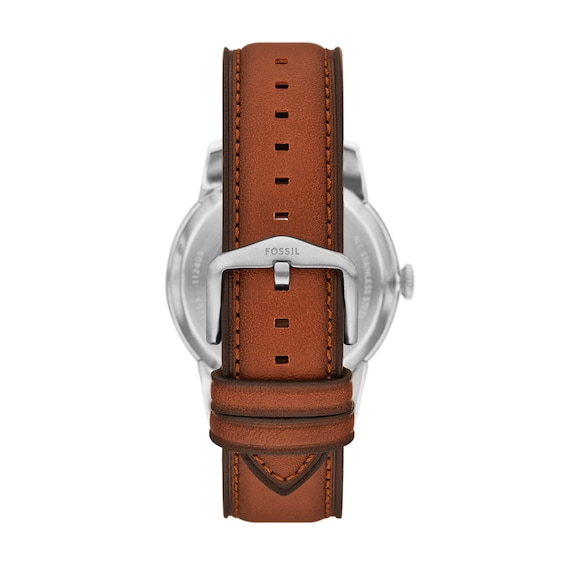 Menâs Fossil Townsman Brown Leather Strap Chronograph Automatic Watch with Green Dial (Model: Me3265)