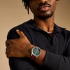 Thumbnail Image 5 of Men’s Fossil Townsman Brown Leather Strap Chronograph Automatic Watch with Green Dial (Model: ME3265)
