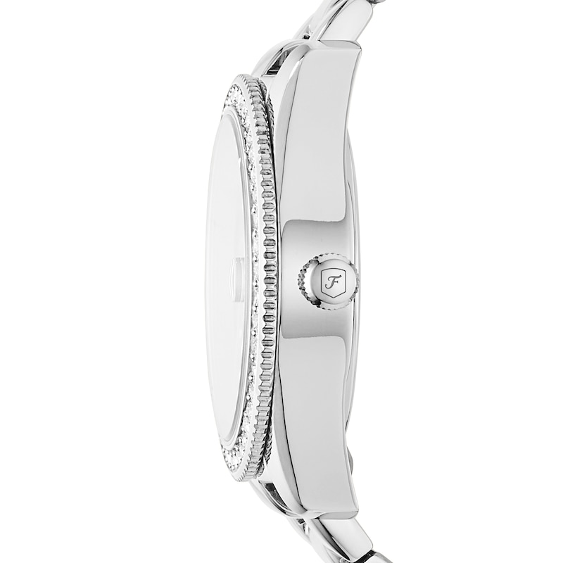 Main Image 2 of Ladies’ Fossil Scarlette Crystal Accent Watch with Silver-Tone Sunray Dial (Model: ES4317)