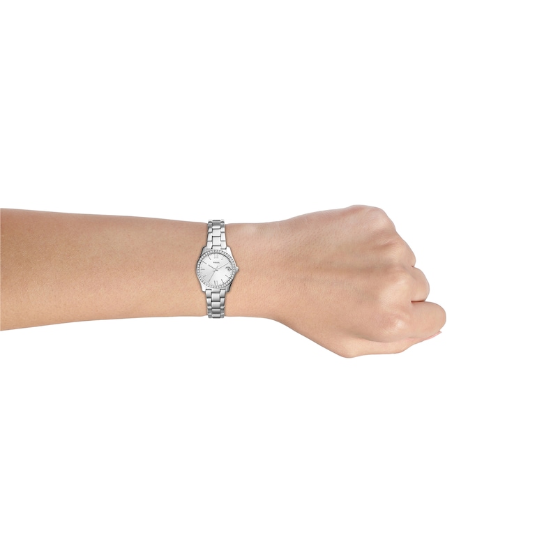 Main Image 3 of Ladies’ Fossil Scarlette Crystal Accent Watch with Silver-Tone Sunray Dial (Model: ES4317)