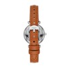 Thumbnail Image 2 of Ladies’ Fossil Carlie Rose-Tone IP Tan Leather Strap Watch with Blue Mother-of-Pearl Dial (Model: ES4701)