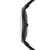 Thumbnail Image 2 of Men’s Fossil Minimalist Black IP Leather Strap Watch with Black Sunray Dial (Model: FS5447)