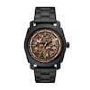 Thumbnail Image 1 of Men’s Fossil Machine Black IP Automatic Watch with Brown Skeleton Dial (Model: ME3253)