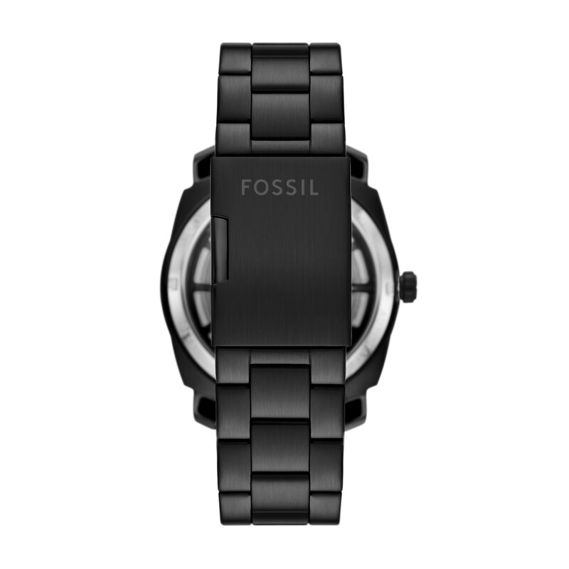 Main Image 2 of Men’s Fossil Machine Black IP Automatic Watch with Brown Skeleton Dial (Model: ME3253)