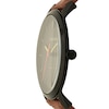 Thumbnail Image 3 of Men’s Fossil Minimalist Black IP Brown Leather Strap Watch with Black Satin Dial (Model: FS5305)
