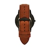 Thumbnail Image 4 of Men’s Fossil Minimalist Black IP Brown Leather Strap Watch with Black Satin Dial (Model: FS5305)