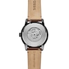 Thumbnail Image 3 of Men’s Fossil Townsman Black IP Brown Leather Strap Automatic Watch with Brown Skeleton Dial (Model: ME3155)