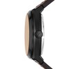 Thumbnail Image 3 of Men’s Fossil Everett Black IP Brown Leather Strap Automatic Watch with Black Matte Skeleton Dial (Model: ME3207)
