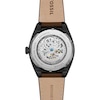 Thumbnail Image 4 of Men’s Fossil Everett Black IP Brown Leather Strap Automatic Watch with Black Matte Skeleton Dial (Model: ME3207)