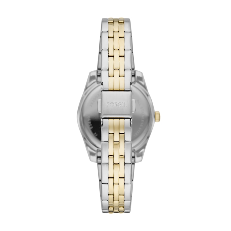 Main Image 2 of Ladies’ Fossil Scarlette Crystal Accent Two-Tone IP Watch with Gold-Tone Sunray Dial (Model: ES4949)