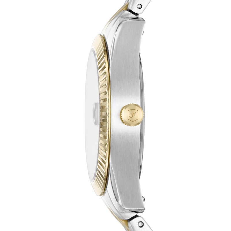 Main Image 3 of Ladies’ Fossil Scarlette Crystal Accent Two-Tone IP Watch with Gold-Tone Sunray Dial (Model: ES4949)