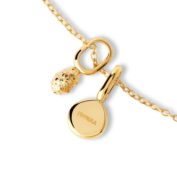 PDPAOLAâ¢ at Zales SILHOUETTES Green Aventurine and Textured Double Charm Pendant in Sterling Silver with 18K Gold Plate