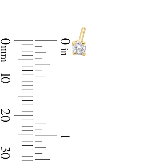 1/10 CT. T.w. Diamond Solitaire Stud Earrings in 14K Gold (I/I2)