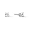 Thumbnail Image 1 of 1/4 CT. T.W. Princess-Cut Certified Lab-Grown Diamond Solitaire Stud Earrings in Sterling Silver (F/VS2)