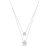 Thumbnail Image 1 of 1/5 CT. T.W. Diamond Stars Double Strand Necklace in Sterling Silver