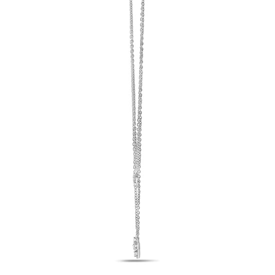 1/5 CT. T.w. Diamond Stars Double Strand Necklace in Sterling Silver