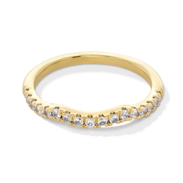 1/4 CT. T.W. Certified Lab-Grown Diamond Contour Band in 14K Gold (F/SI2)