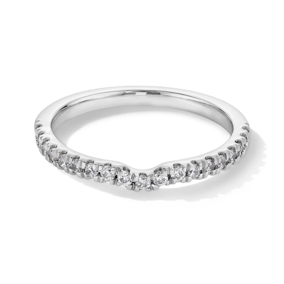 1/4 CT. T.w. Certified Lab-Grown Diamond Contour Band in 14K White Gold (F/Si2)