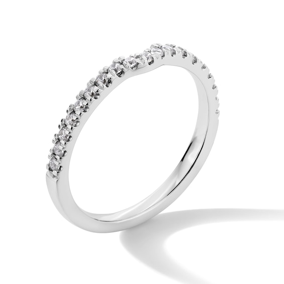 1/4 CT. T.w. Certified Lab-Grown Diamond Contour Band in 14K White Gold (F/Si2)