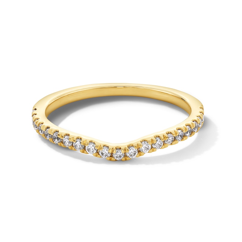 Main Image 1 of 1/4 CT. T.W. Certified Lab-Grown Diamond Contour Band in 14K Gold (F/SI2)