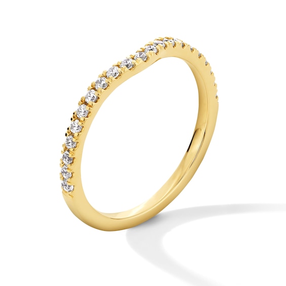 1/4 CT. T.w. Lab-Grown Diamond Contour Band in 14K Gold (F/Si2