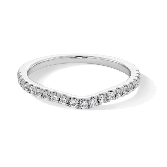 1/4 CT. T.w. Certified Lab-Grown Diamond Contour Band in 14K White Gold (F/Si2)