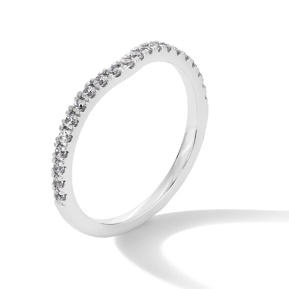 1/4 CT. T.w. Certified Lab-Grown Diamond Contour Band in 14K White Gold (F/Si2)
