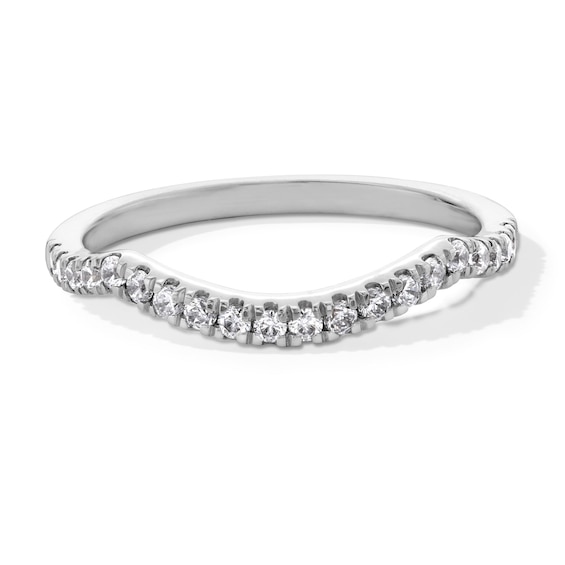 1/4 CT. T.w. Certified Lab-Grown Diamond Contour Band in 14K White Gold (F/Si2)
