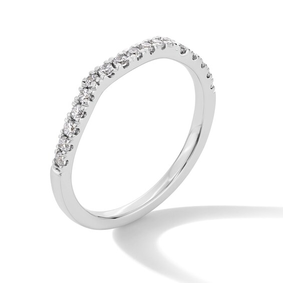 1/4 CT. T.w. Certified Lab-Grown Diamond Contour Band in 14K White Gold (F/Si2)