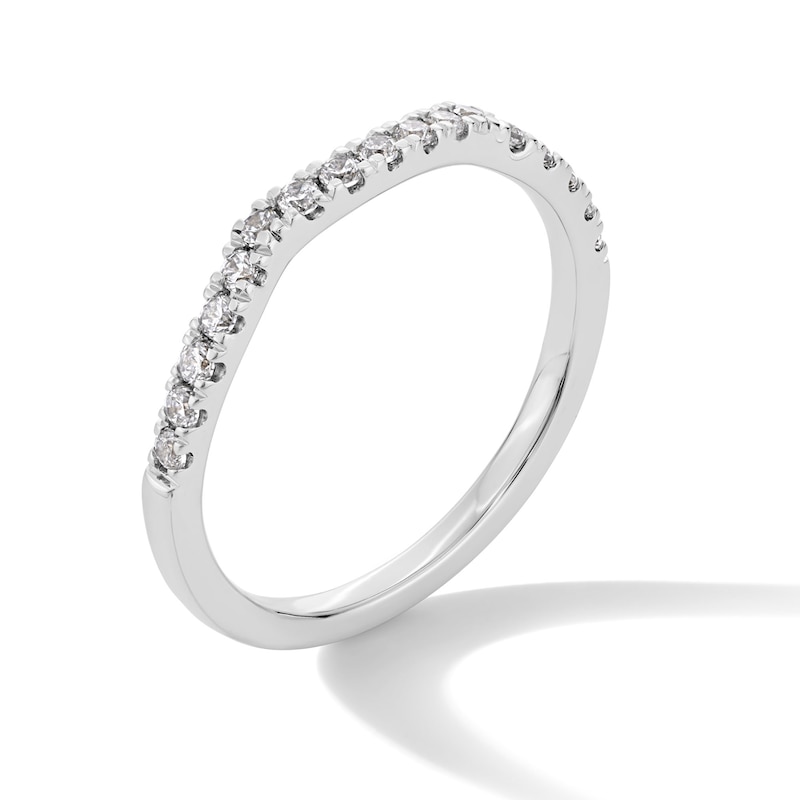 Main Image 3 of 1/4 CT. T.W. Certified Lab-Grown Diamond Contour Band in 14K White Gold (F/SI2)