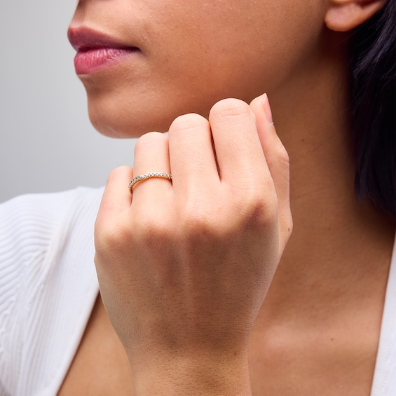 1/4 CT. T.w. Lab-Grown Diamond Contour Band in 14K Gold (F/Si2)