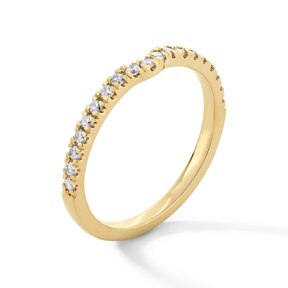 1/4 CT. T.w. Lab-Grown Diamond Contour Band in 14K Gold (F/Si2)