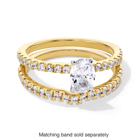 1/4 CT. T.w. Lab-Grown Diamond Contour Band in 14K Gold (F/Si2)