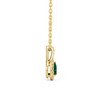 Thumbnail Image 2 of Pear-Shaped Emerald and 1/3 CT. T.W. Lab-Grown Diamond Frame Split Bail Pendant in 14K Gold
