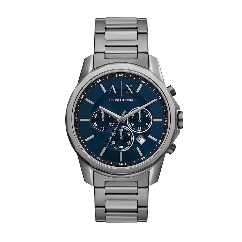Main Image 1 of Men’s Armani Exchange  Gunmetal Grey IP Chronograph Watch with Blue Dial (Model: AX1731)