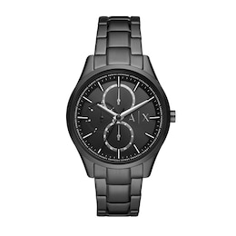 Men’s Armani Exchange  Black IP Chronograph Watch with Black Dial (Model: AX1867)