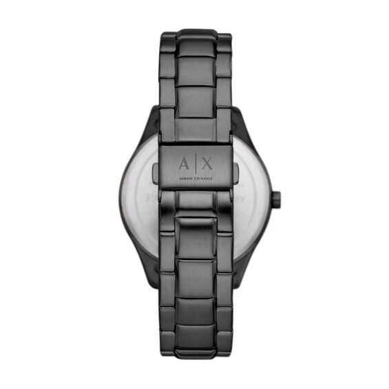 Menâs Armani Exchange Black IP Chronograph Watch with Black Dial (Model: Ax1867)