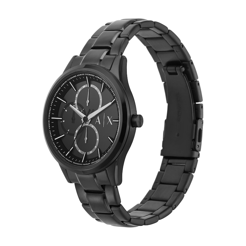 Main Image 4 of Men’s Armani Exchange Dante Black IP Chronograph Watch with Black Dial (Model: AX1867)