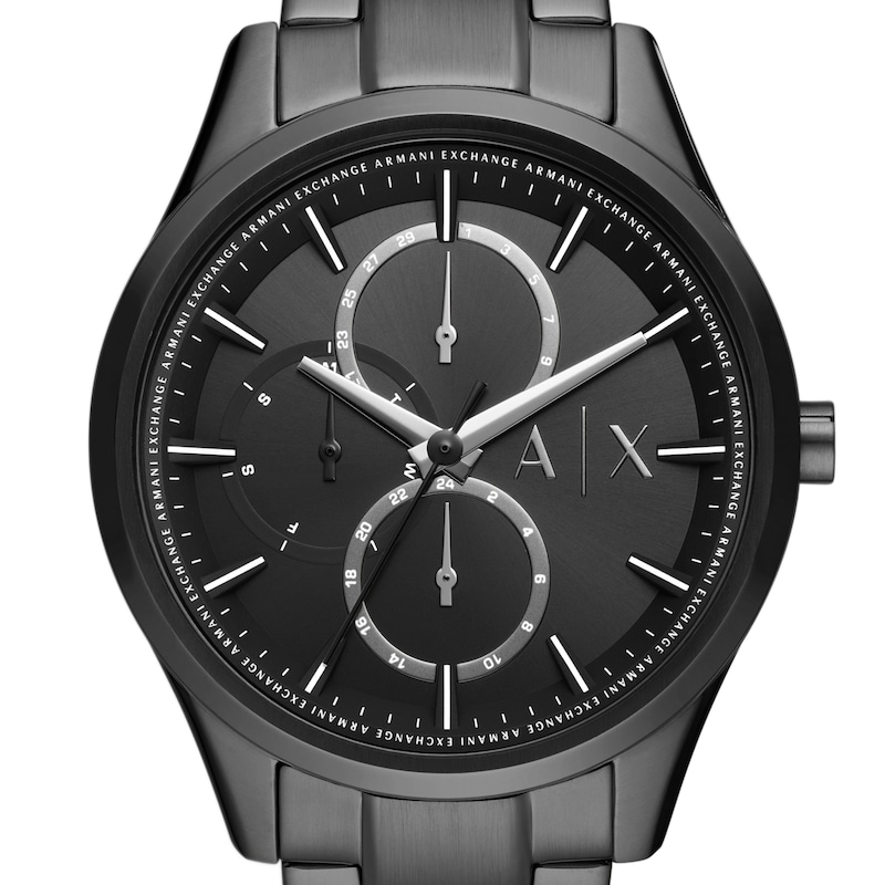 Main Image 6 of Men’s Armani Exchange Dante Black IP Chronograph Watch with Black Dial (Model: AX1867)