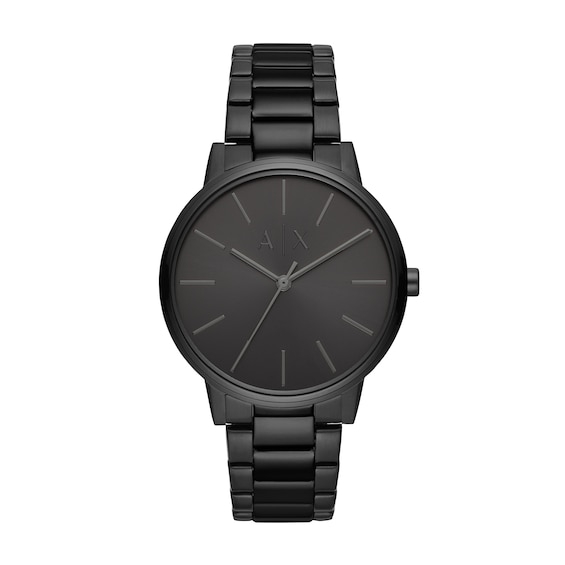 Menâs Armani Exchange Cayde Black IP Watch with Black Dial (Model: Ax2701)