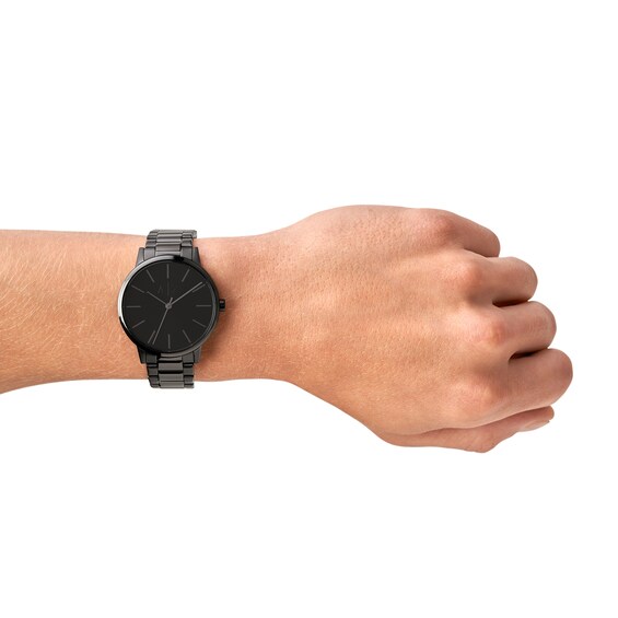 Menâs Armani Exchange Cayde Black IP Watch with Black Dial (Model: Ax2701)