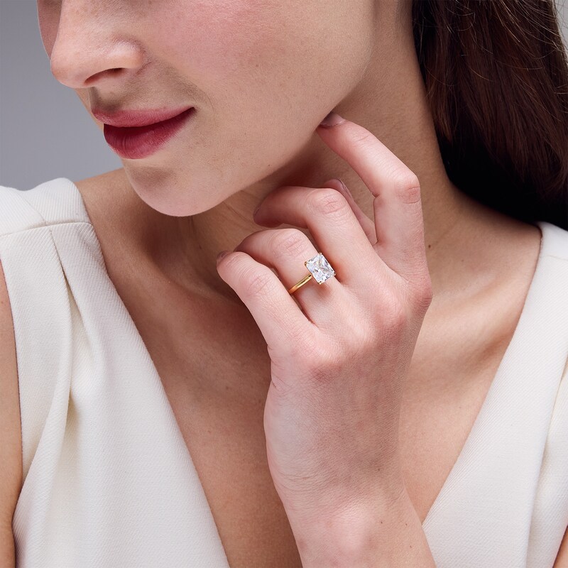 Main Image 2 of 3 CT. Radiant-Cut Certified Lab-Grown Diamond Solitaire Engagement Ring in 14K Gold (F/VS2)
