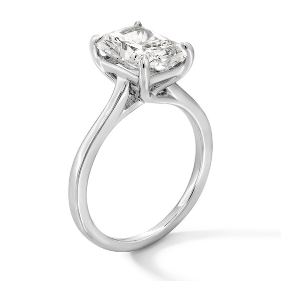 3 CT. Radiant-Cut Certified Lab-Grown Diamond Solitaire Engagement Ring in 14K White Gold (F/Vs2)