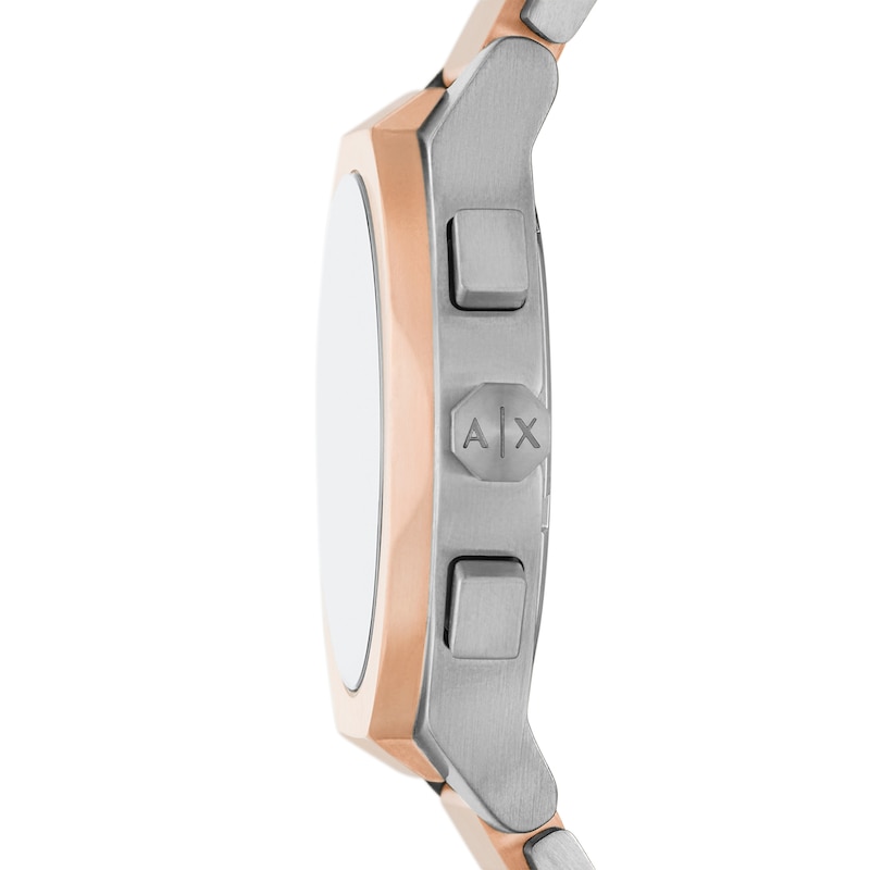 Main Image 3 of Men’s Armani Exchange Rafael Two-Tone IP Chronograph Watch with Black Dial (Model: AX4181)