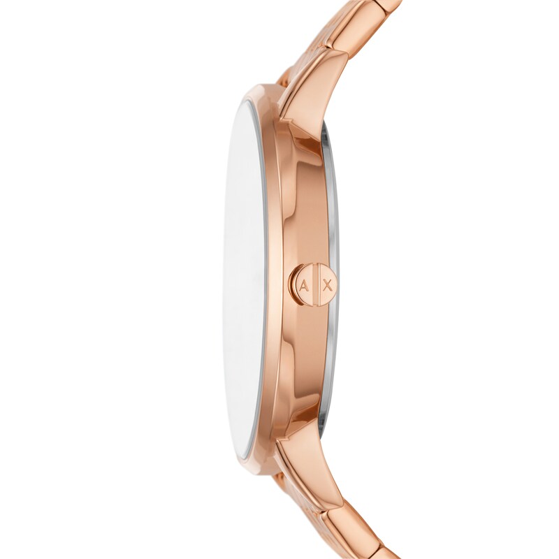Main Image 3 of Ladies’ Armani Exchange Lola Rose-Tone IP Watch with White Dial and Heart Pendant Box Set (Model: AX7145SET)