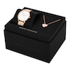 Thumbnail Image 5 of Ladies’ Armani Exchange Lola Rose-Tone IP Watch with White Dial and Heart Pendant Box Set (Model: AX7145SET)