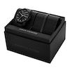 Thumbnail Image 5 of Men’s Armani Exchange  Black IP Leather Strap Watch and Chain Bracelet Box Set (Model: AX7147SET)