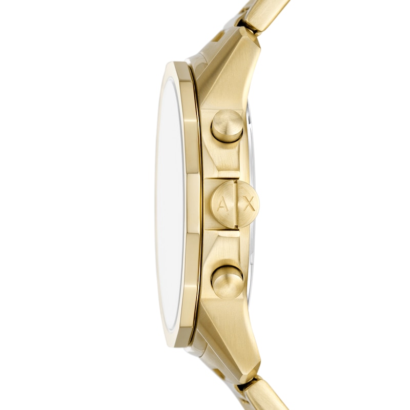 Main Image 3 of Men’s Armani Exchange Banks Gold-Tone IP Chronograph Watch with Blue Dial and Chain Bracelet Box Set (Model: AX7151SET)