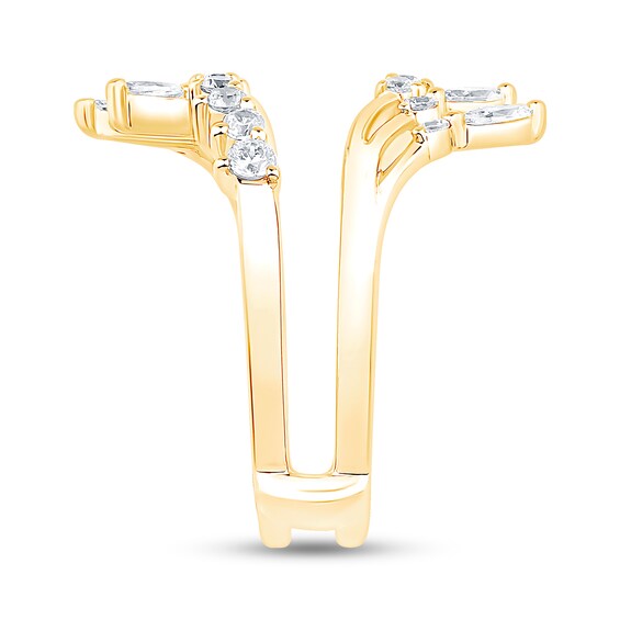 5/8 CT. T.w. Marquise and Round Certified Lab-Grown Diamond Solitaire Enhancer in 14K Gold (F/Vs2)